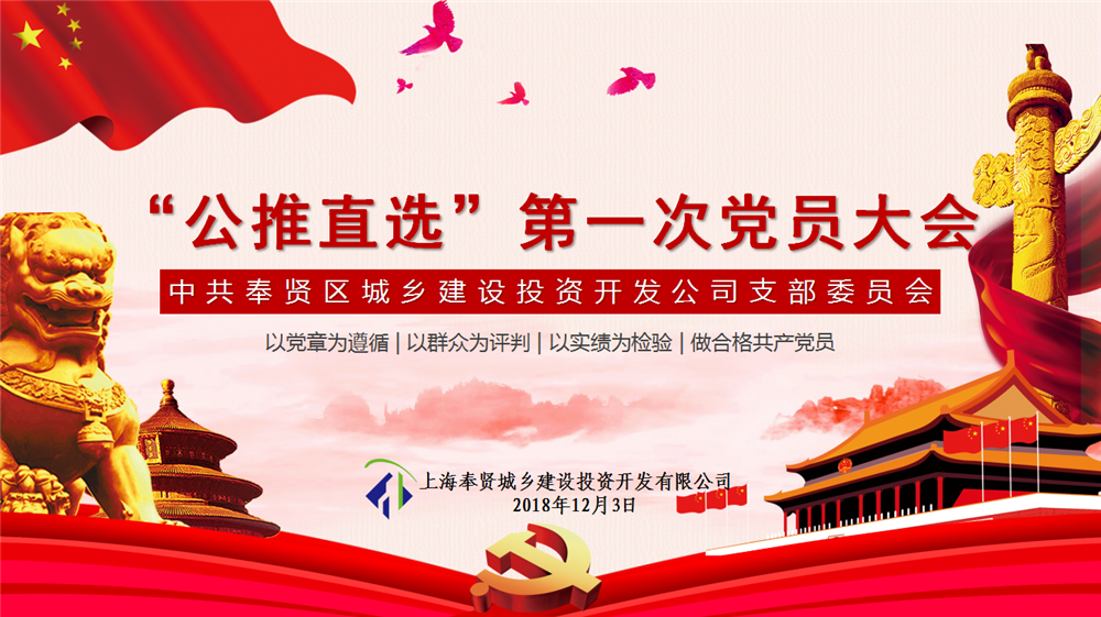 城投公司召开“公推直选”第一次党员大会